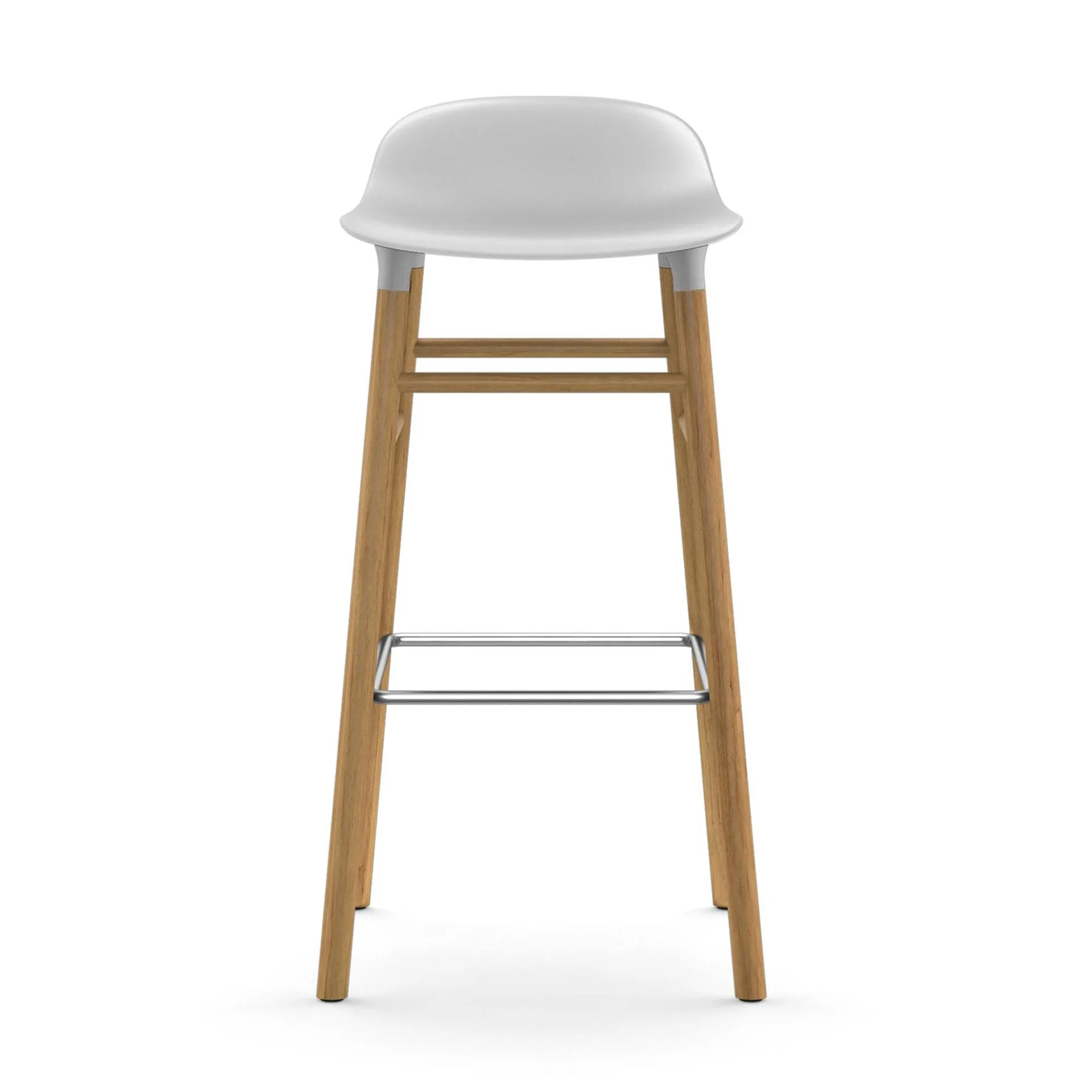 Taburete de bar con patas de roble Form , blanco Normann Copenhagen