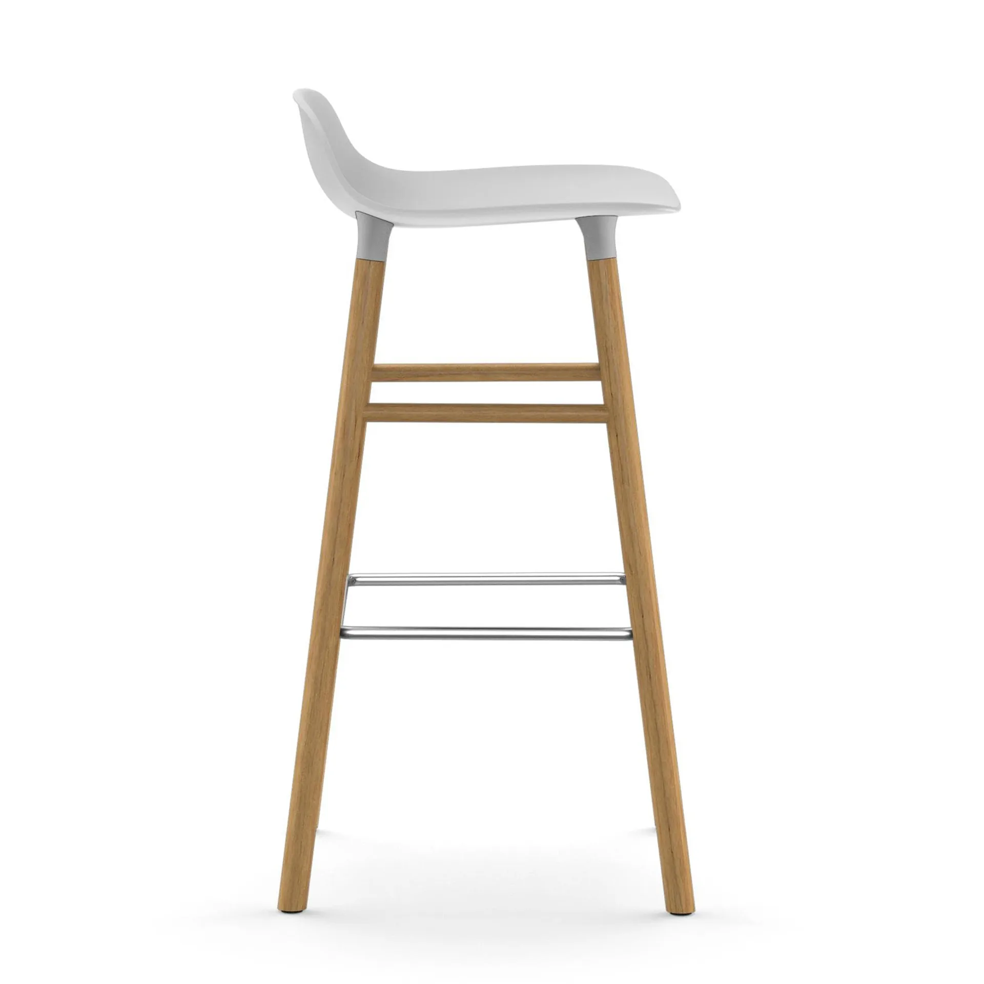 Taburete de bar con patas de roble Form , blanco Normann Copenhagen