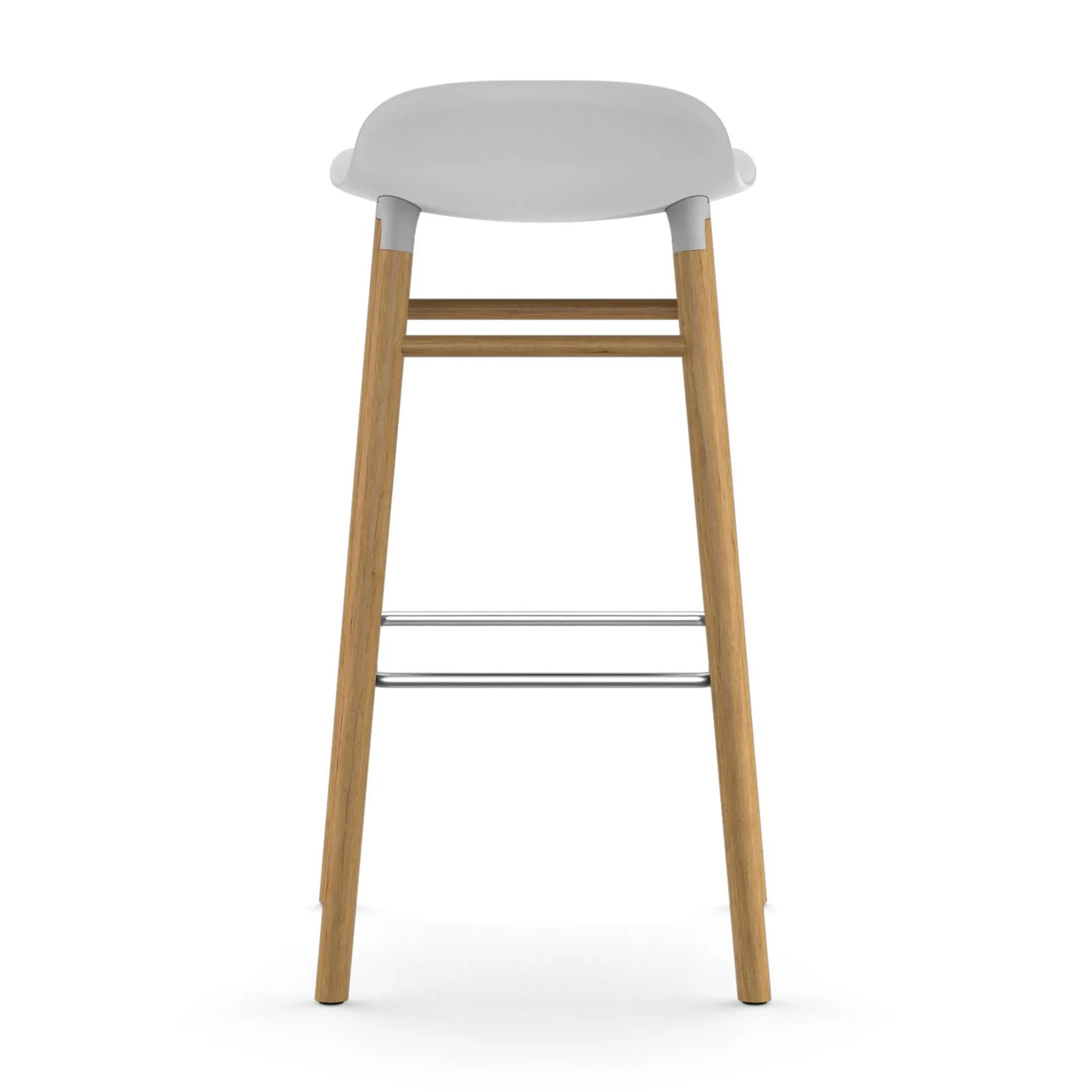 Taburete de bar con patas de roble Form , blanco Normann Copenhagen