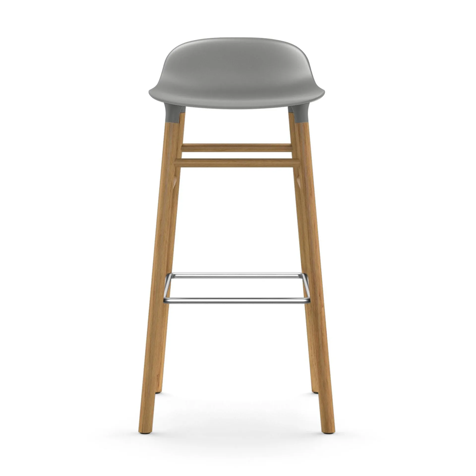 Taburete de bar con patas de roble Form , gris Normann Copenhagen