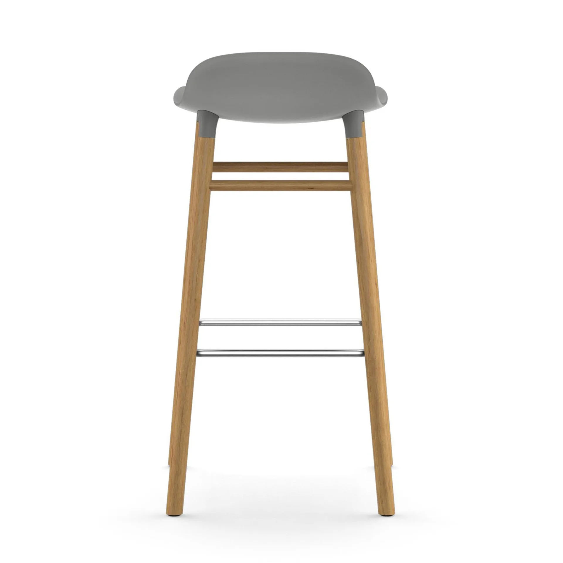 Taburete de bar con patas de roble Form , gris Normann Copenhagen
