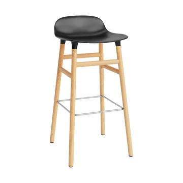 Taburete de bar con patas de roble Form  - negro - Normann Copenhagen