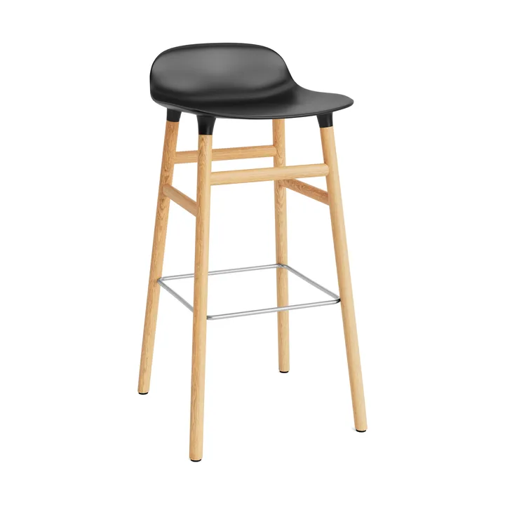 Taburete de bar con patas de roble Form  - negro - Normann Copenhagen