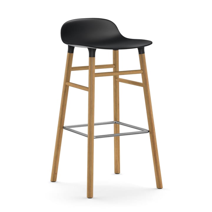 Taburete de bar con patas de roble Form  - negro - Normann Copenhagen