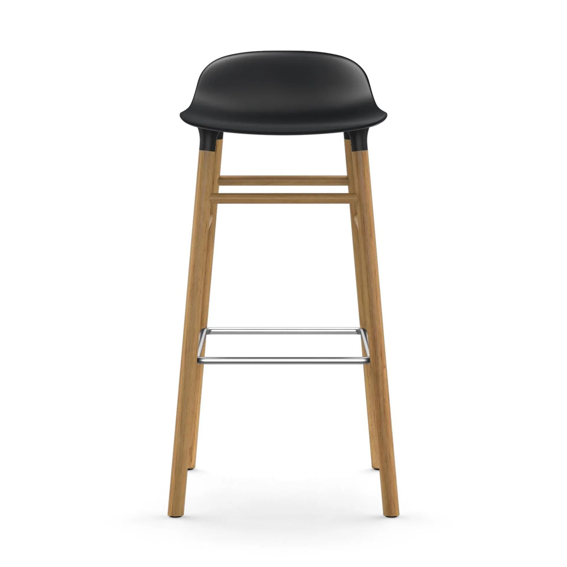 Taburete de bar con patas de roble Form , negro Normann Copenhagen