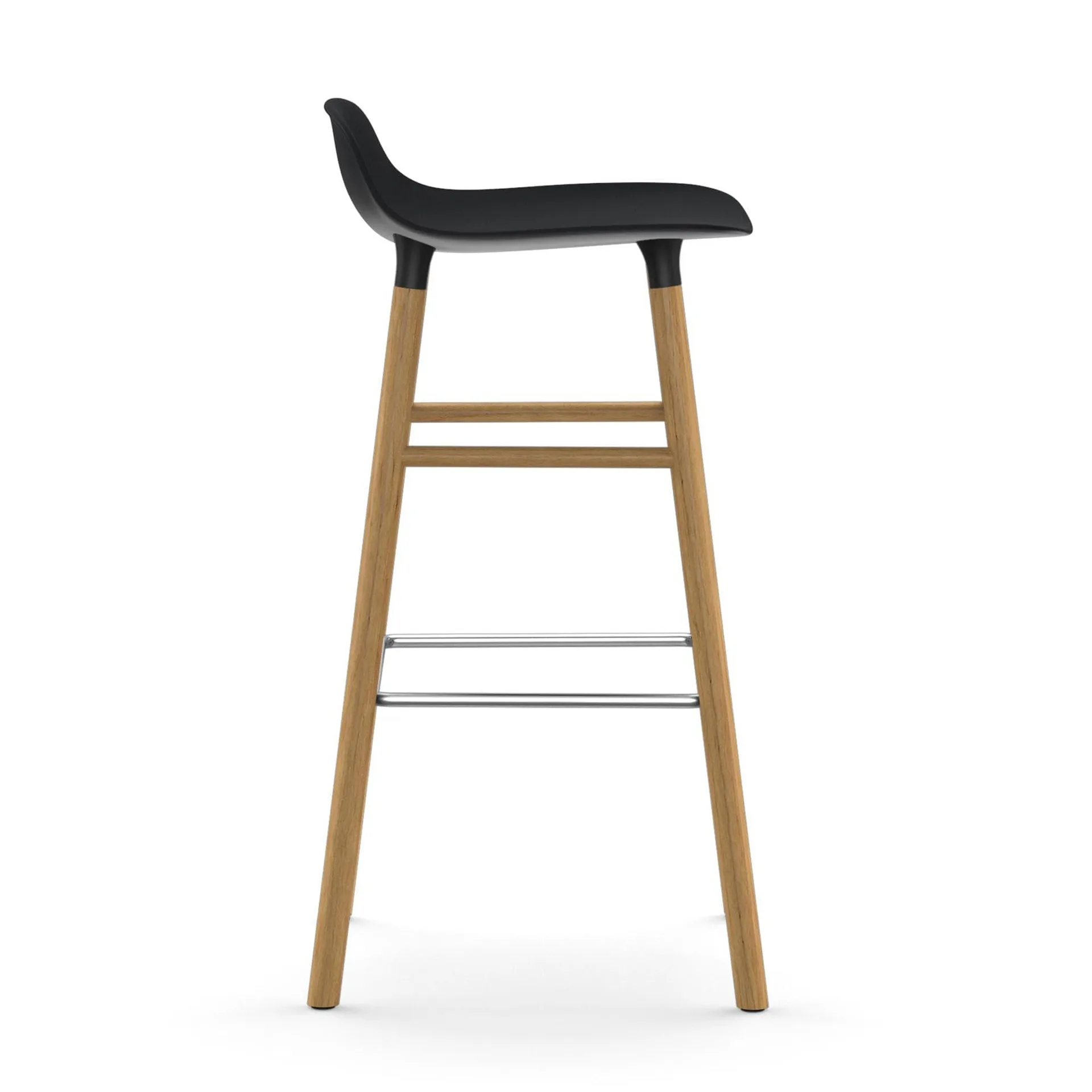 Taburete de bar con patas de roble Form , negro Normann Copenhagen