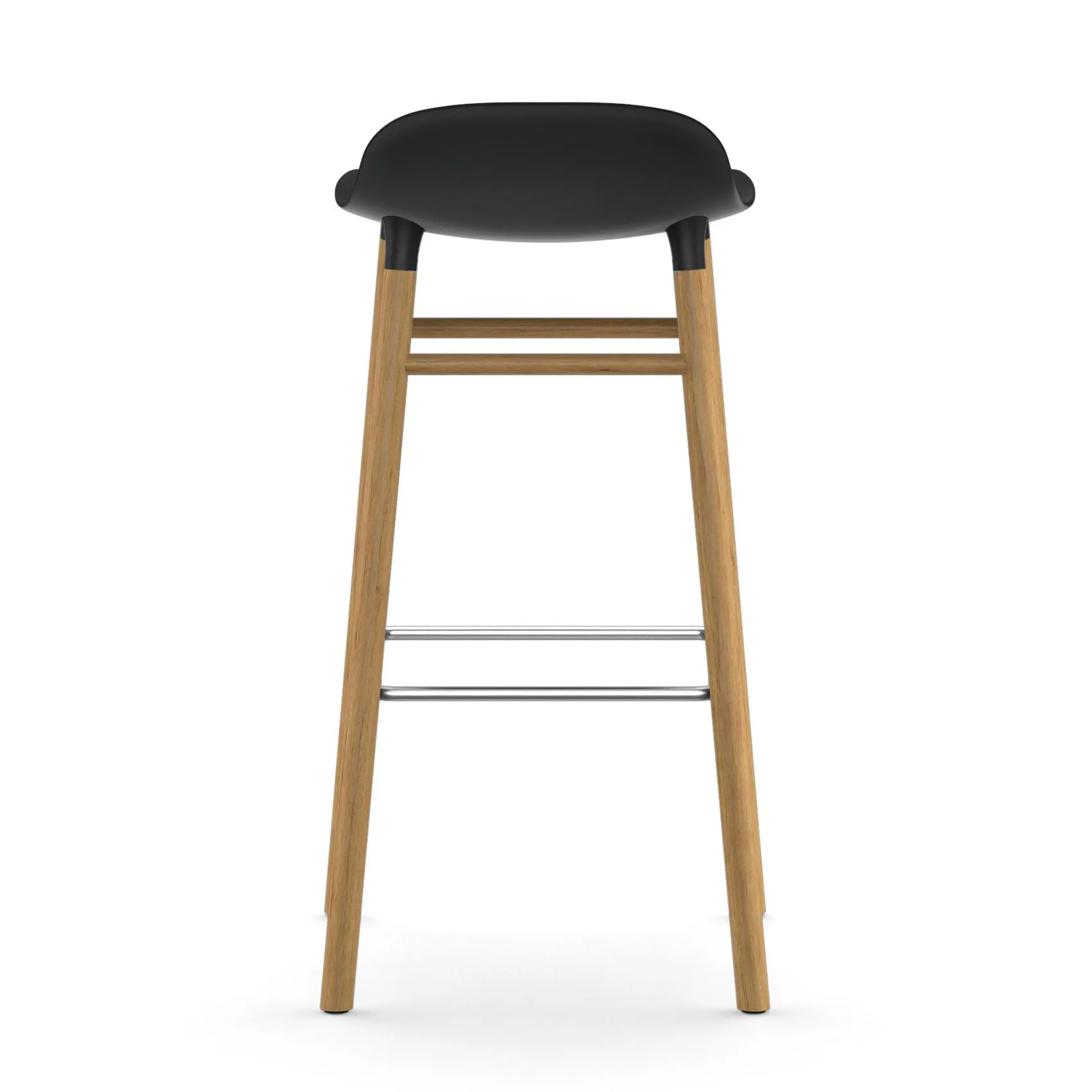 Taburete de bar con patas de roble Form , negro Normann Copenhagen