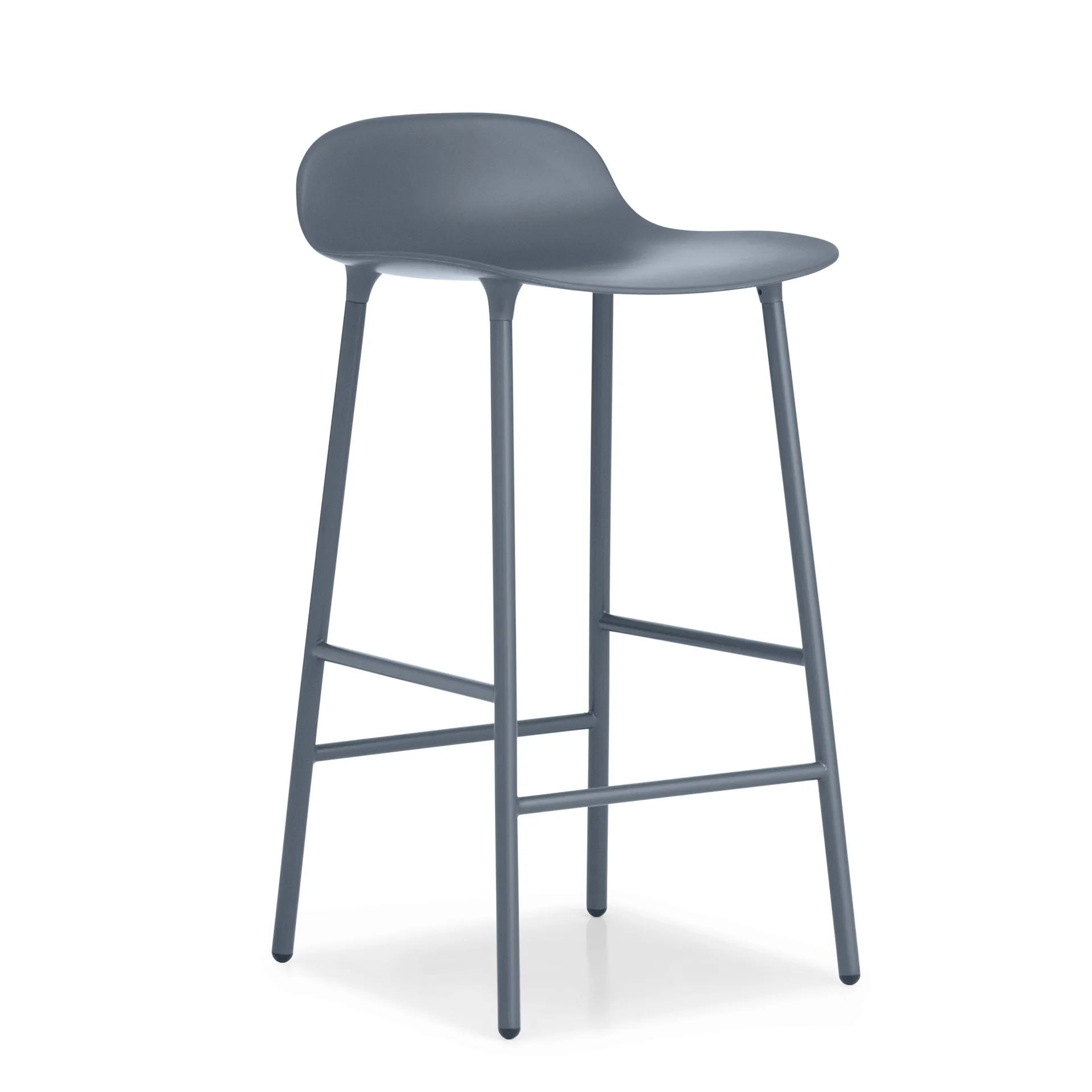 Taburete de bar Form Chair con patas de metal, azul Normann Copenhagen