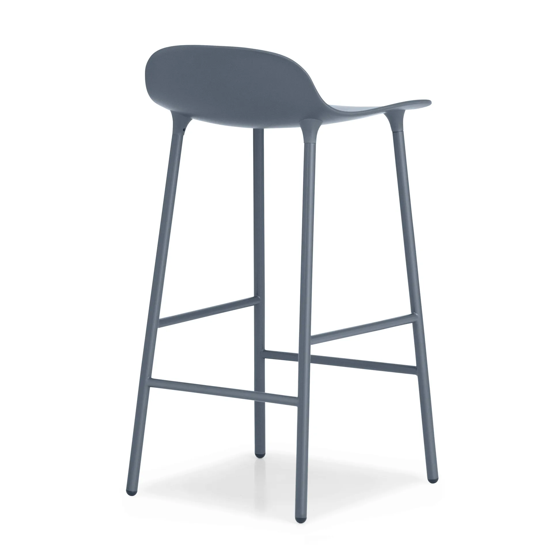 Taburete de bar Form Chair con patas de metal, azul Normann Copenhagen