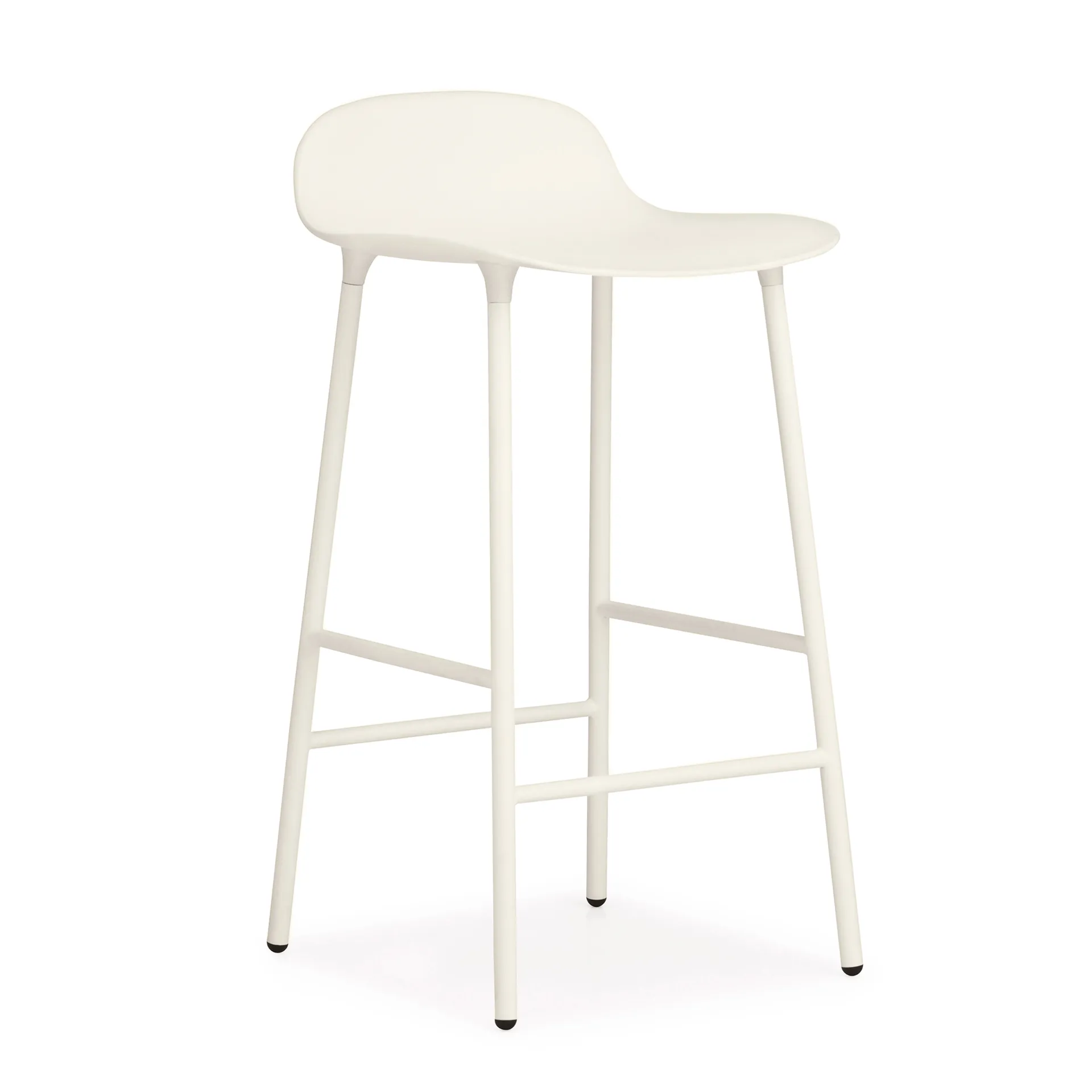 Taburete de bar Form Chair con patas de metal, blanco Normann Copenhagen