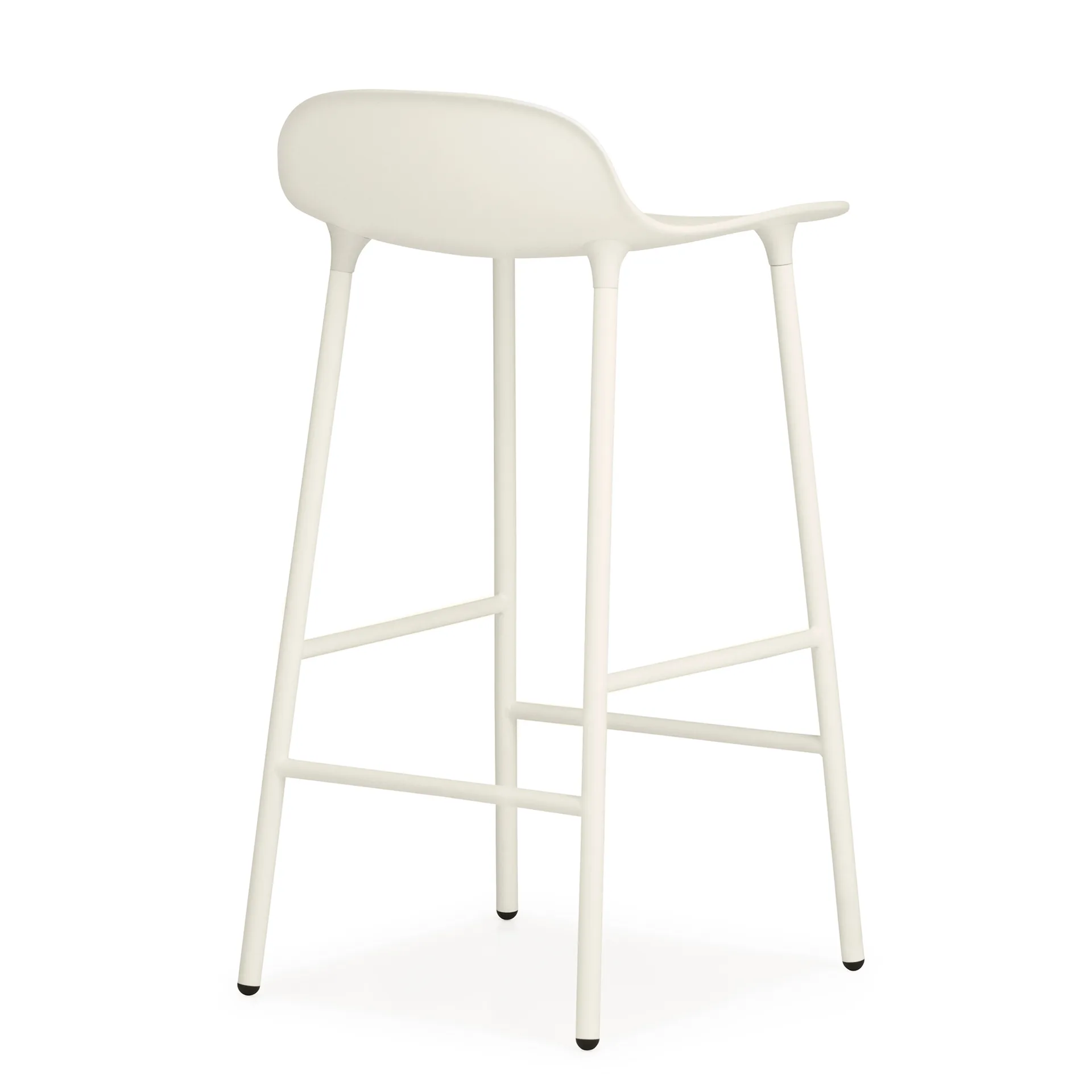 Taburete de bar Form Chair con patas de metal, blanco Normann Copenhagen