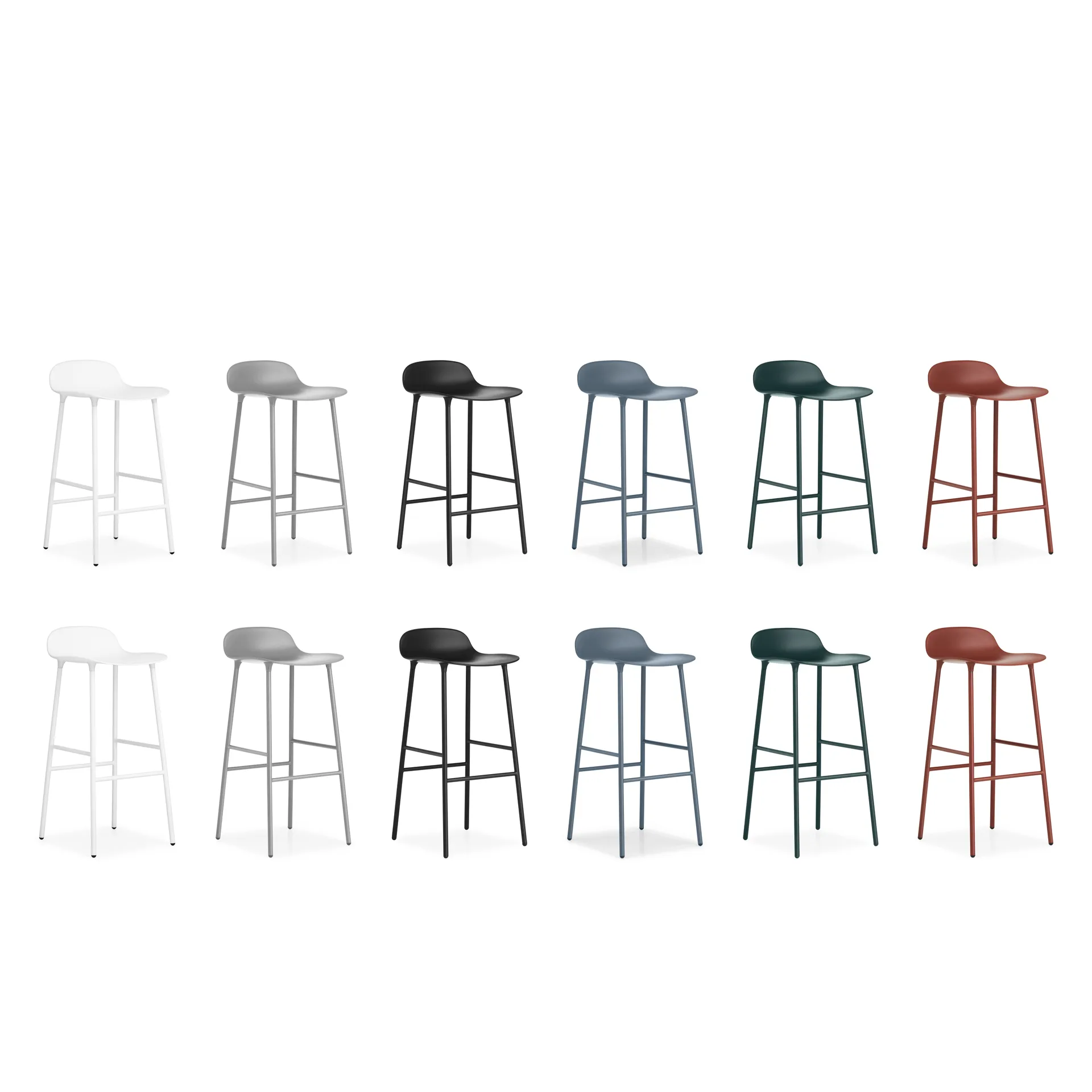 Taburete de bar Form Chair con patas de metal, gris Normann Copenhagen