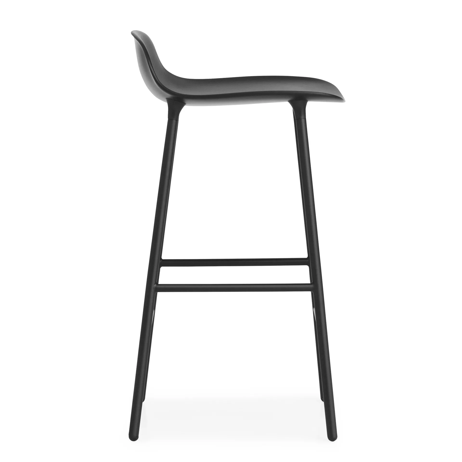 Taburete de bar Form Chair con patas de metal, Negro Normann Copenhagen