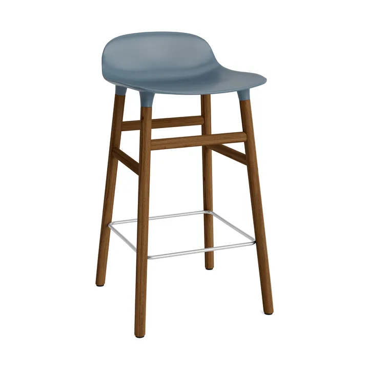 Taburete de bar Form Chair con patas de nogal - azul - Normann Copenhagen