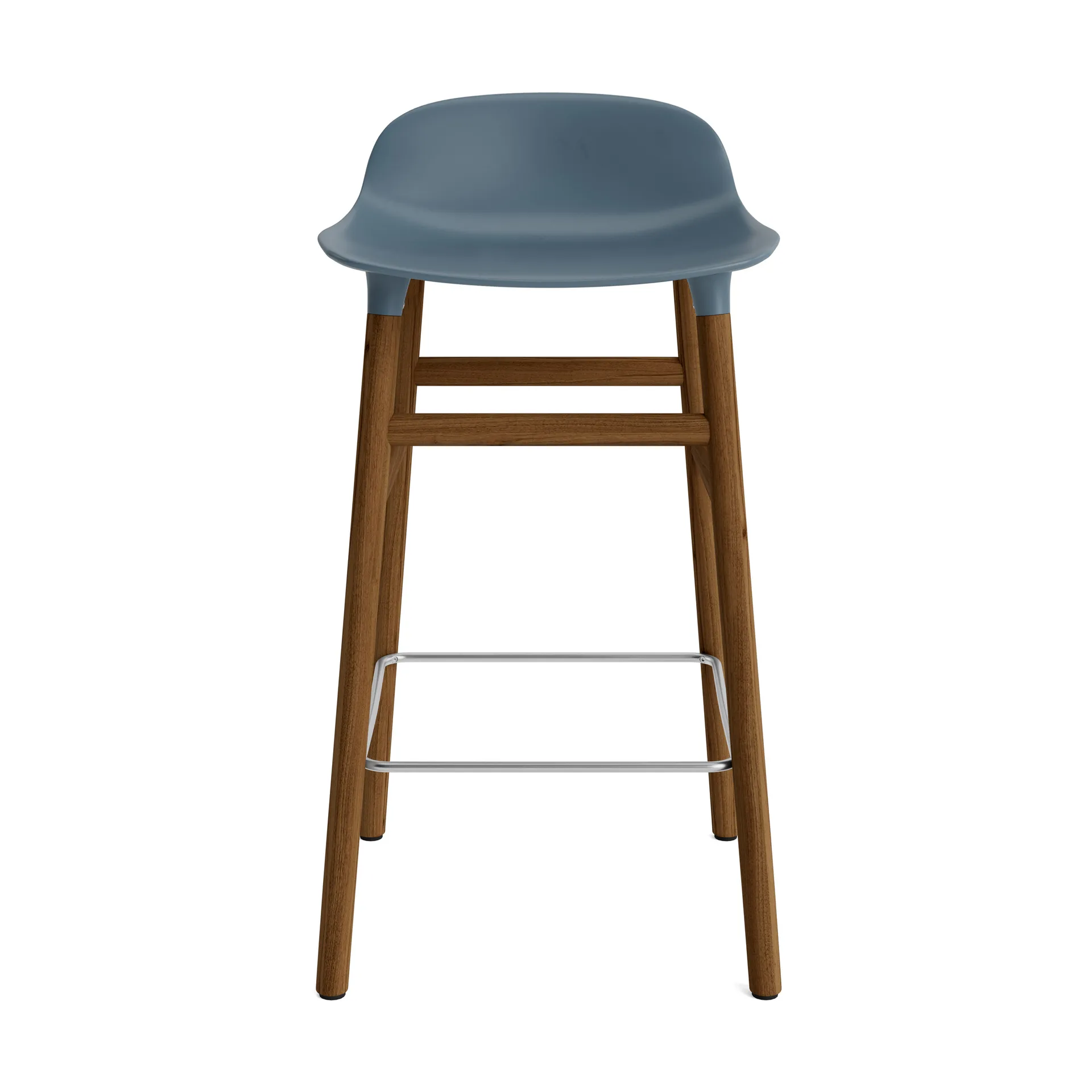 Taburete de bar Form Chair con patas de nogal, azul Normann Copenhagen