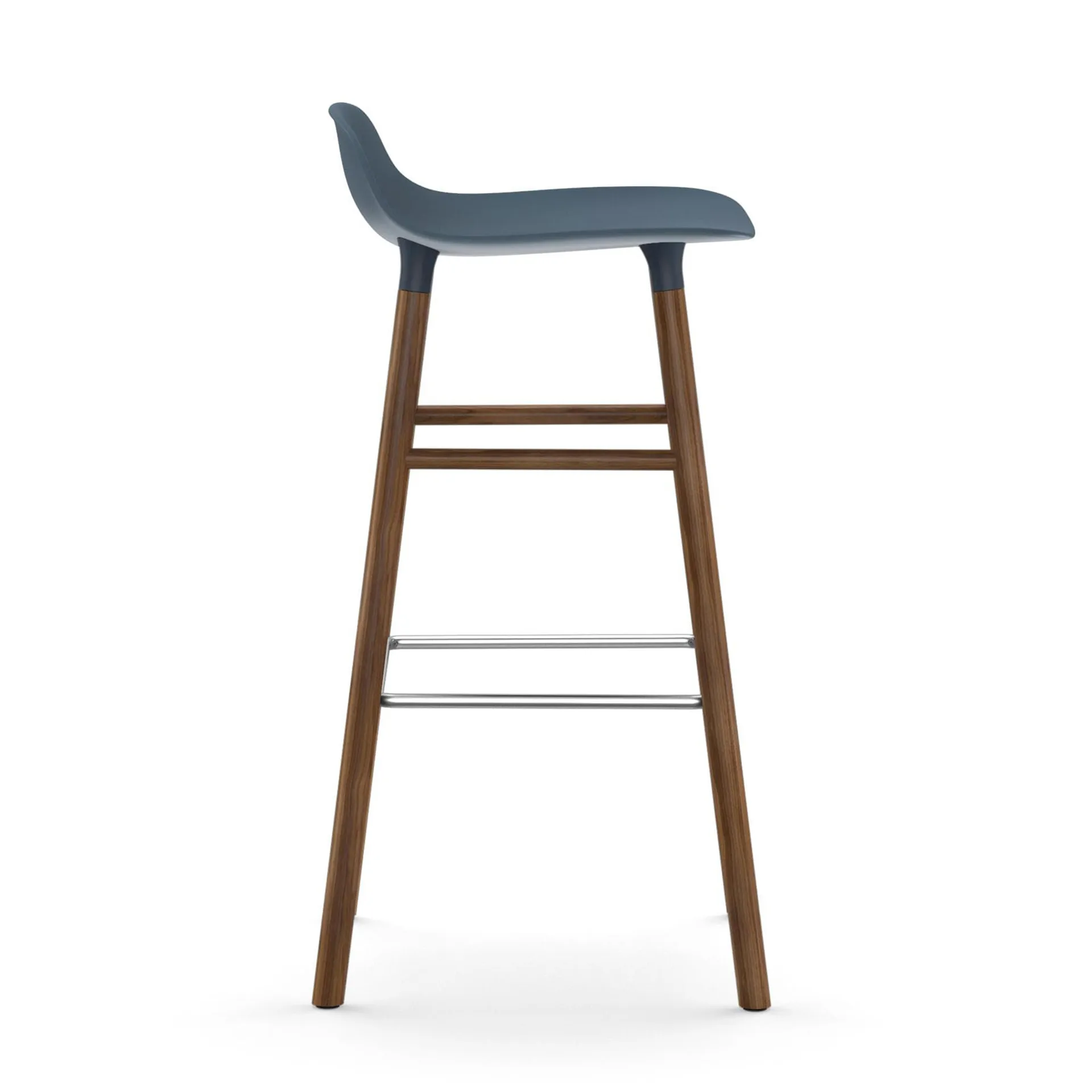Taburete de bar Form Chair con patas de nogal, azul Normann Copenhagen