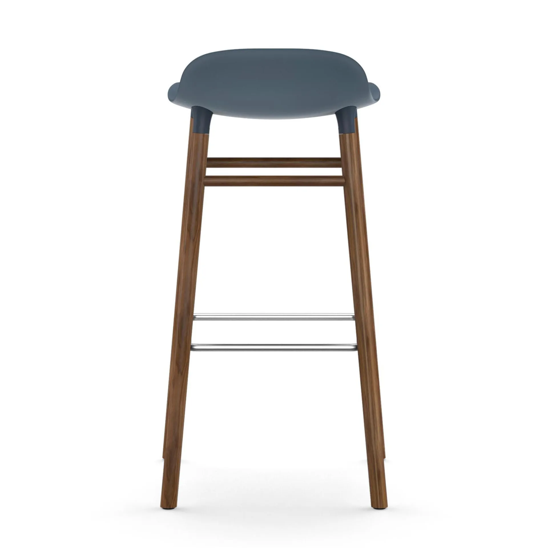 Taburete de bar Form Chair con patas de nogal, azul Normann Copenhagen