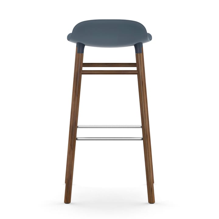 Taburete de bar Form Chair con patas de nogal, azul Normann Copenhagen