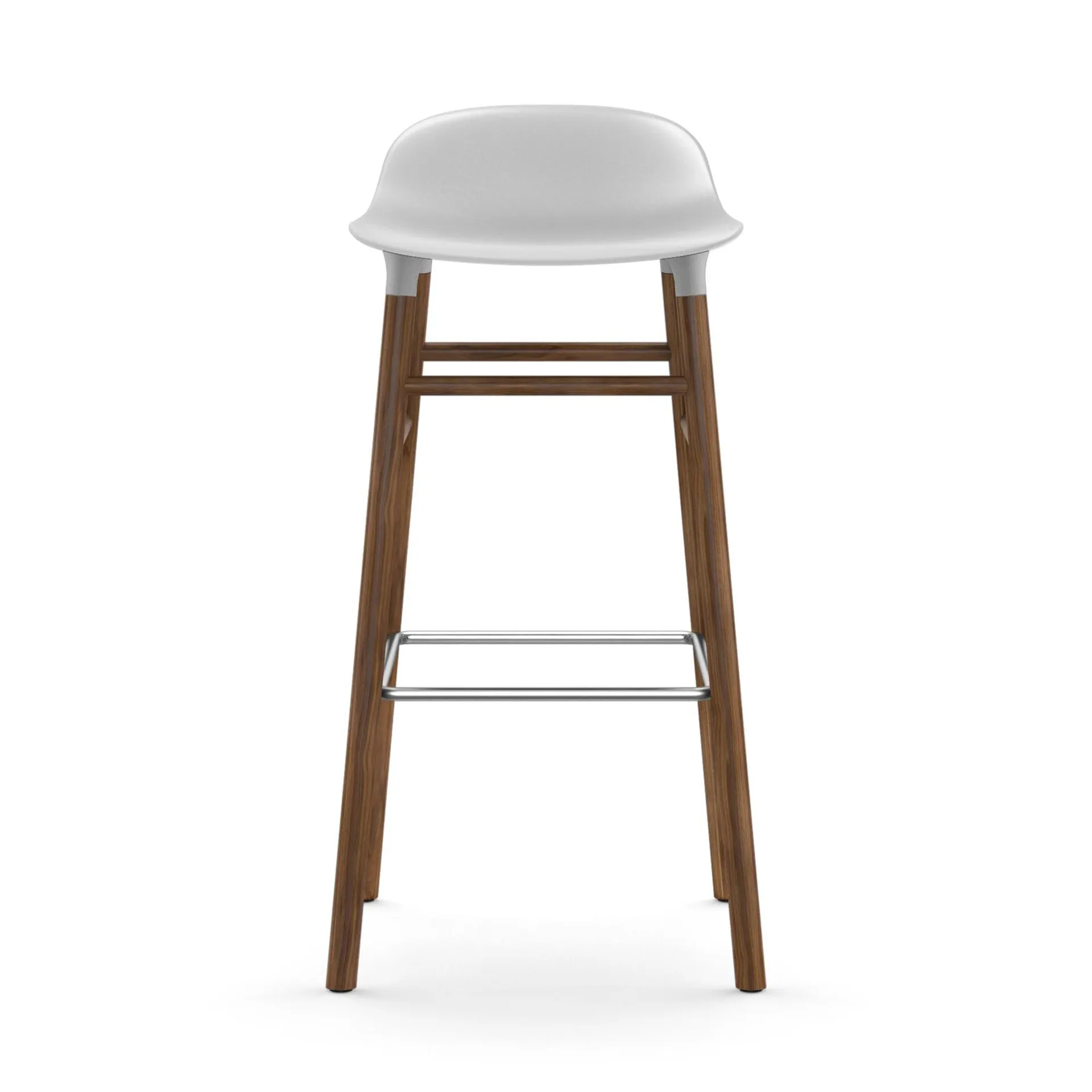 Taburete de bar Form Chair con patas de nogal, blanco Normann Copenhagen