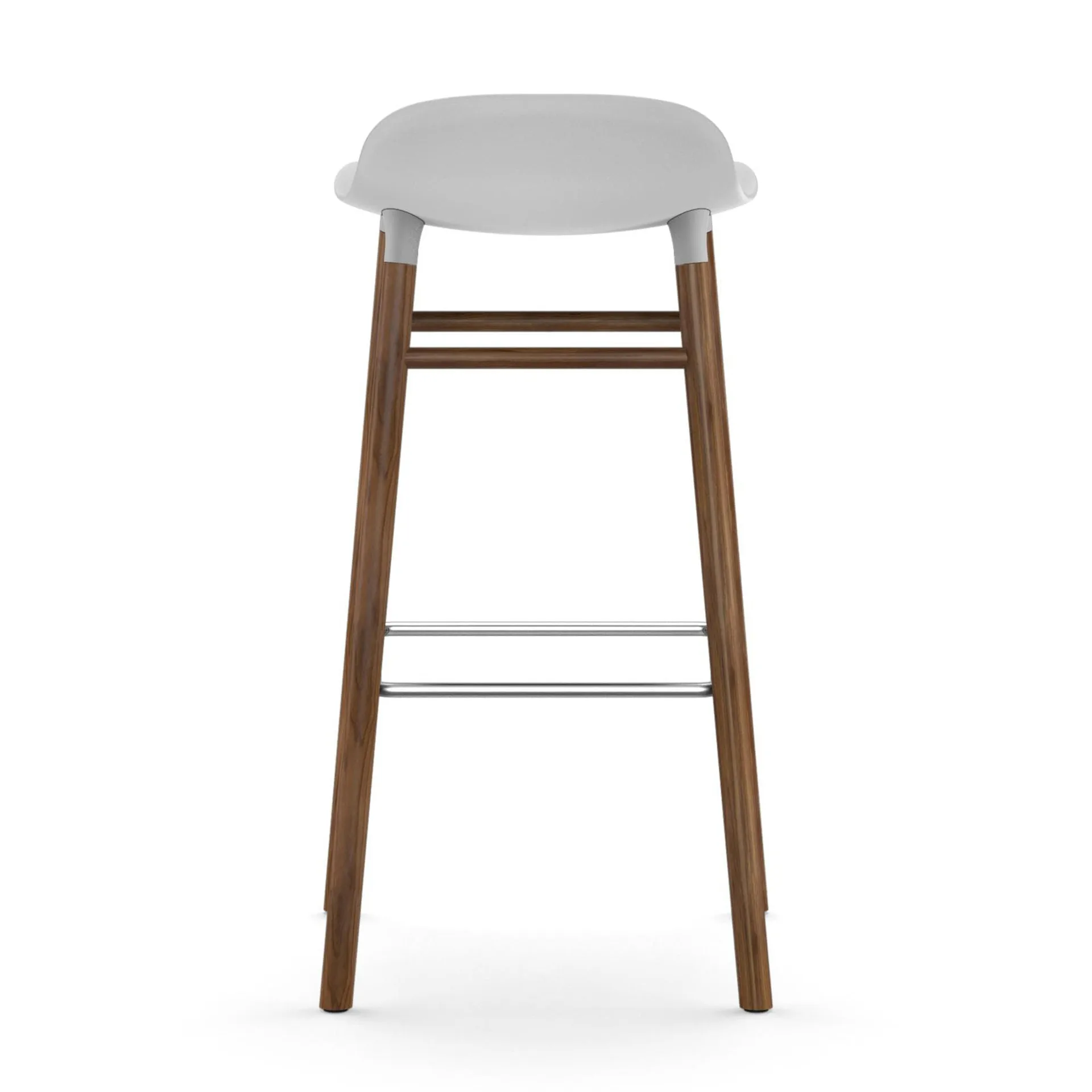 Taburete de bar Form Chair con patas de nogal, blanco Normann Copenhagen