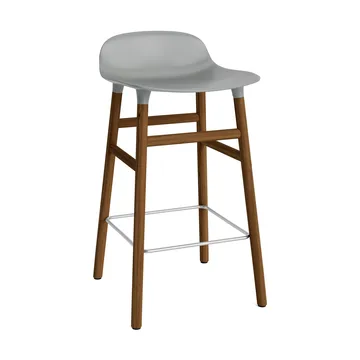 Taburete de bar Form Chair con patas de nogal - Gris - Normann Copenhagen