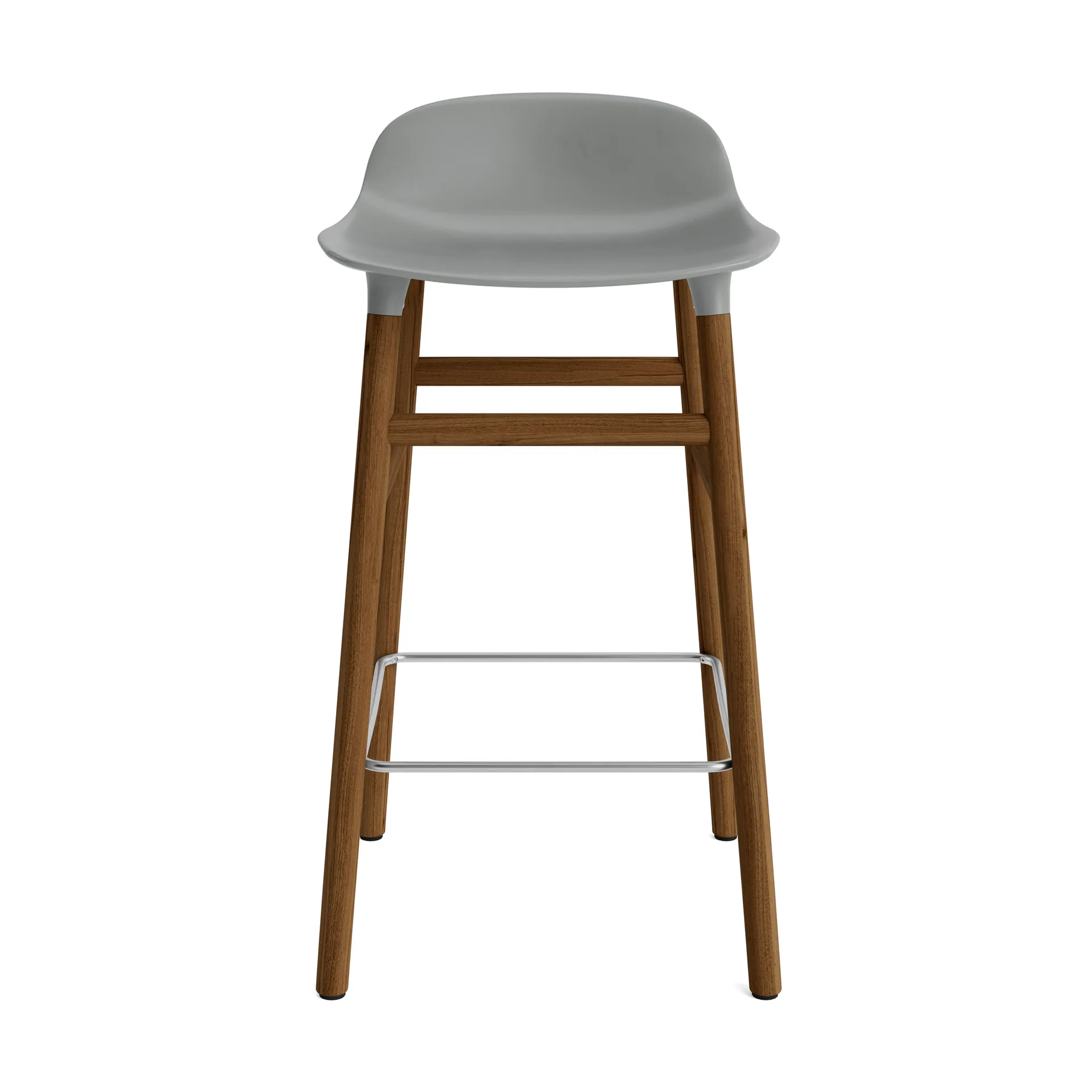 Taburete de bar Form Chair con patas de nogal, Gris Normann Copenhagen