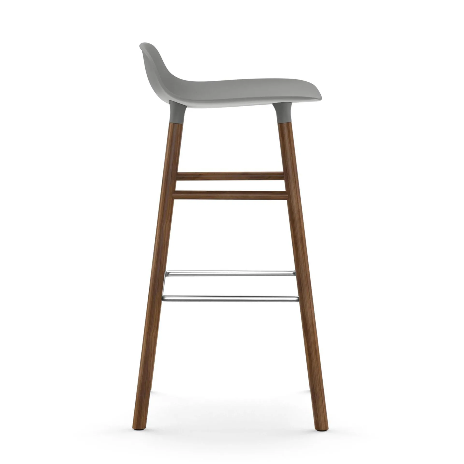 Taburete de bar Form Chair con patas de nogal, Gris Normann Copenhagen