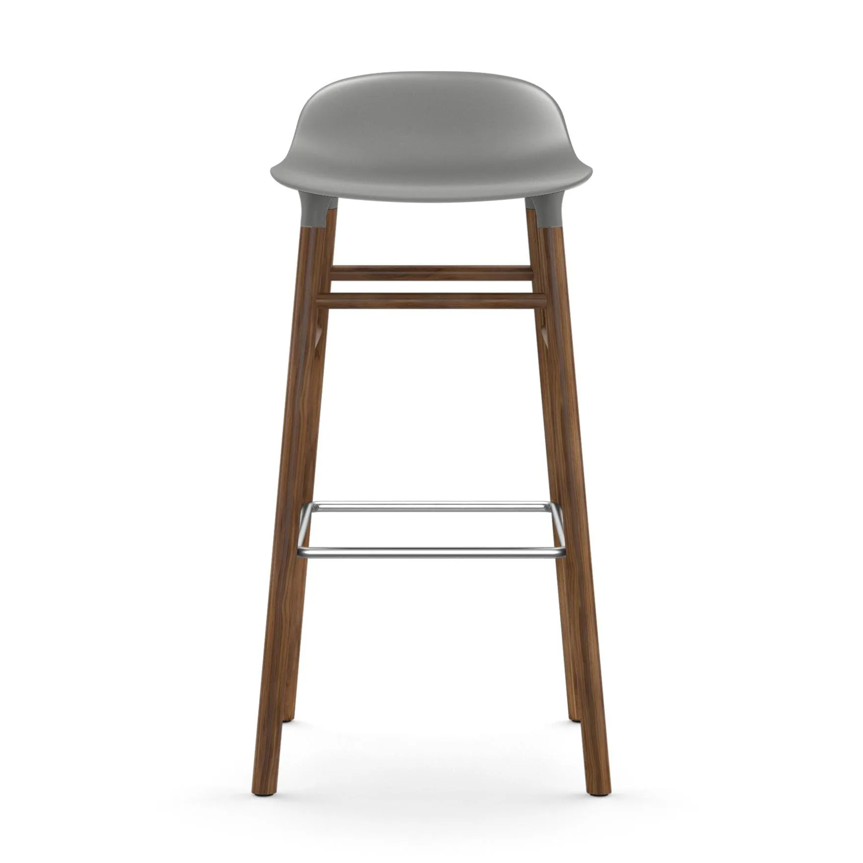 Taburete de bar Form Chair con patas de nogal, Gris Normann Copenhagen