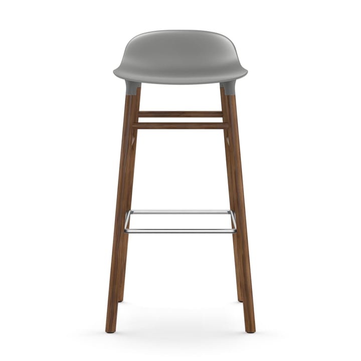 Taburete de bar Form Chair con patas de nogal, Gris Normann Copenhagen