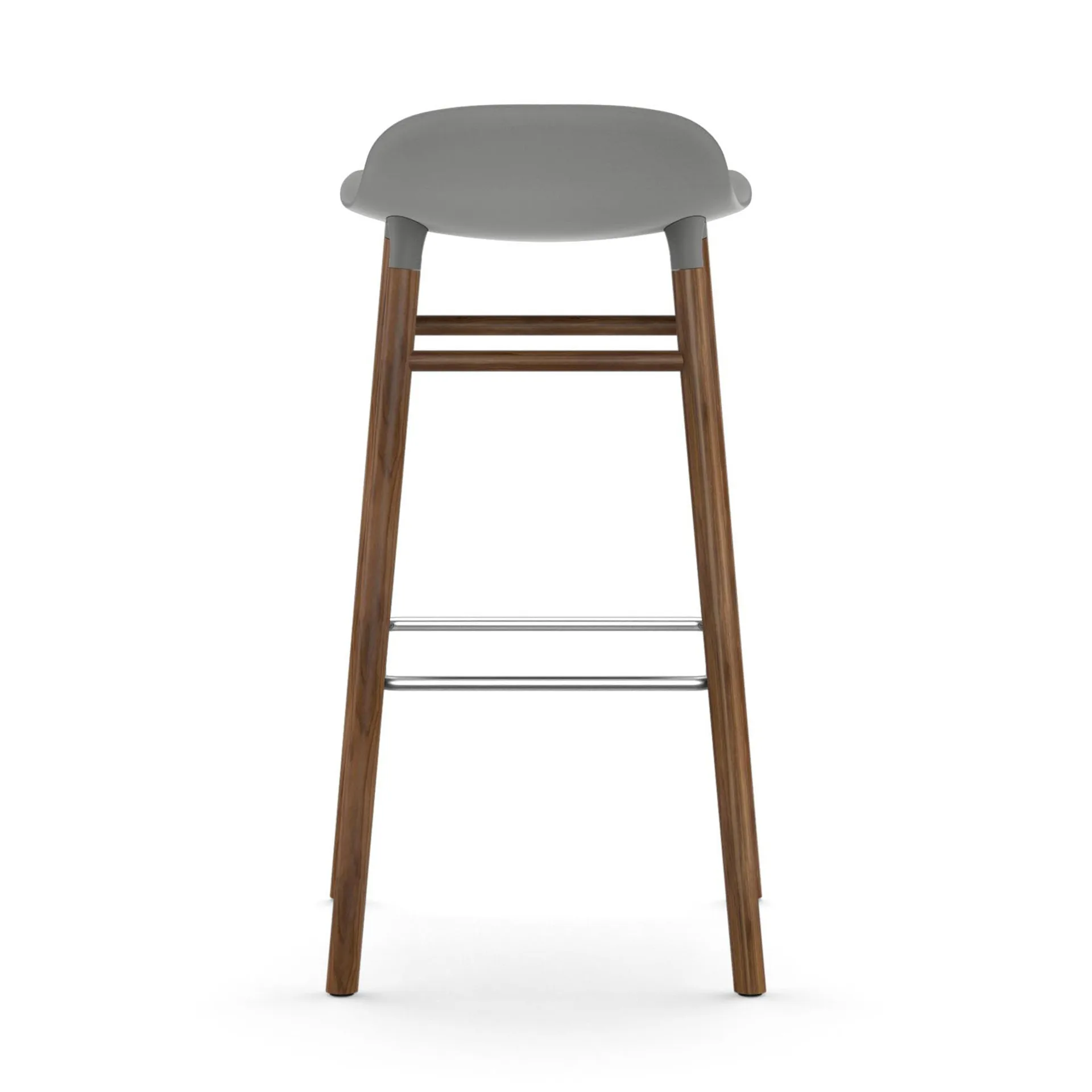 Taburete de bar Form Chair con patas de nogal, Gris Normann Copenhagen