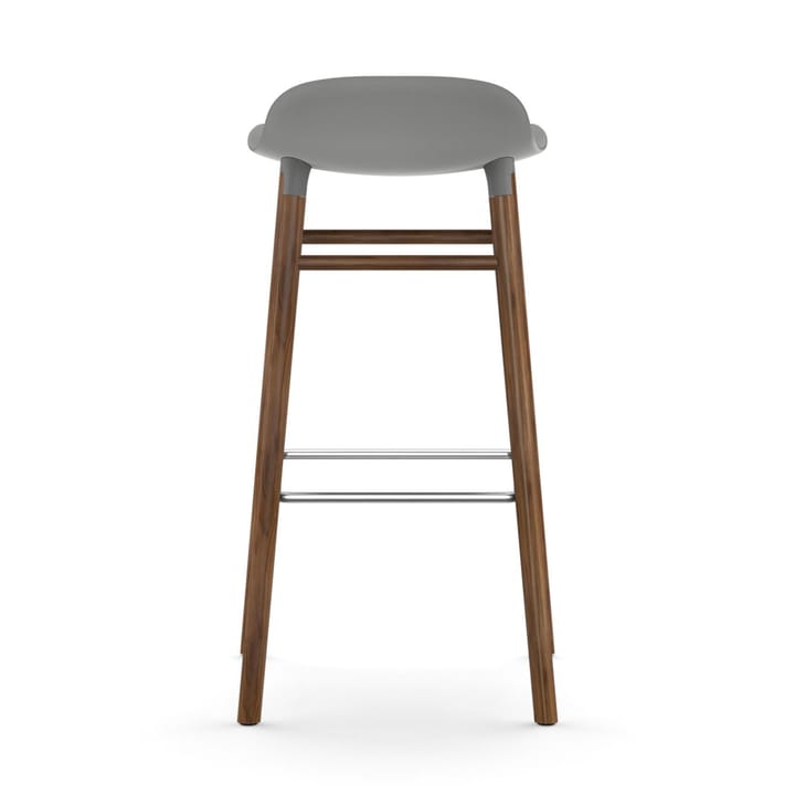 Taburete de bar Form Chair con patas de nogal, Gris Normann Copenhagen