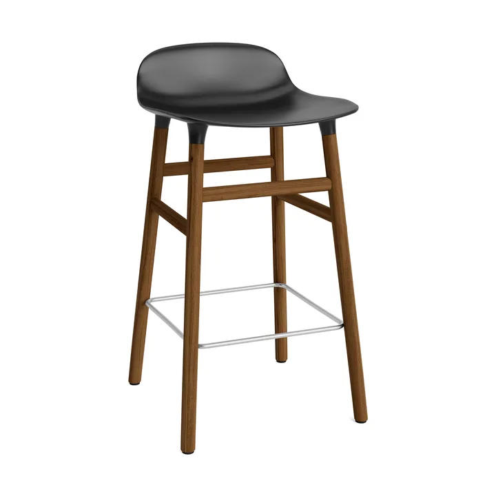 Taburete de bar Form Chair con patas de nogal - negro - Normann Copenhagen