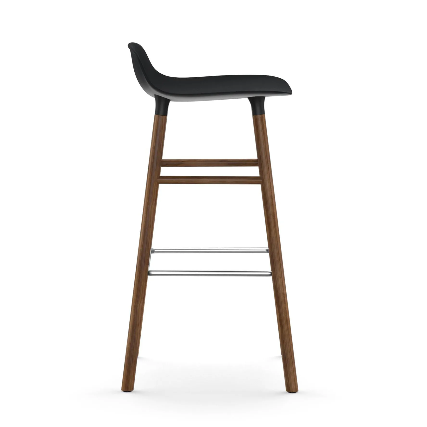Taburete de bar Form Chair con patas de nogal, negro Normann Copenhagen