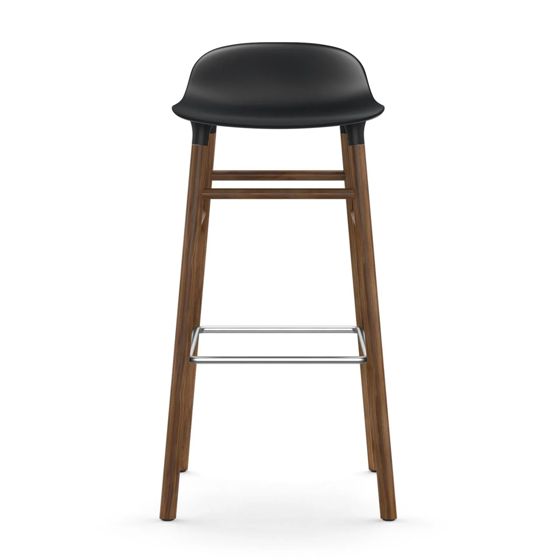 Taburete de bar Form Chair con patas de nogal, negro Normann Copenhagen