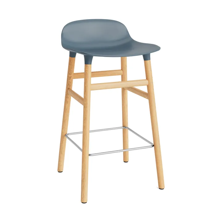 Taburete de bar Form Chair con patas de roble - azul - Normann Copenhagen