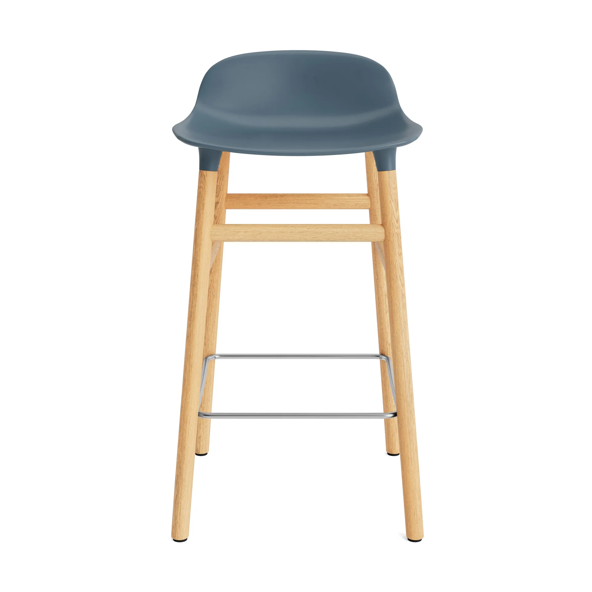 Taburete de bar Form Chair con patas de roble, azul Normann Copenhagen