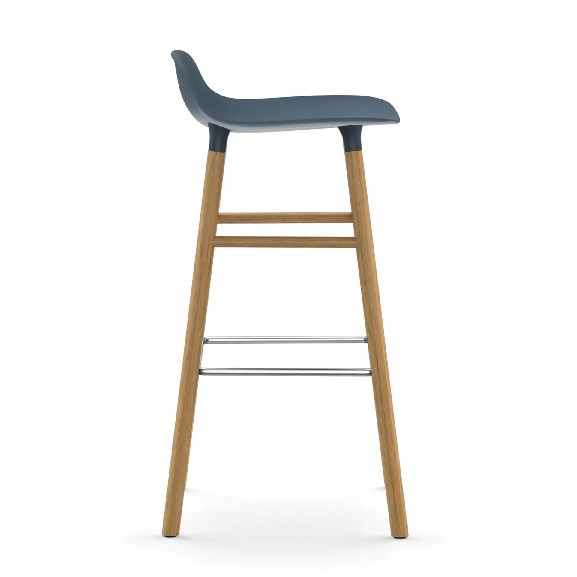 Taburete de bar Form Chair con patas de roble, azul Normann Copenhagen
