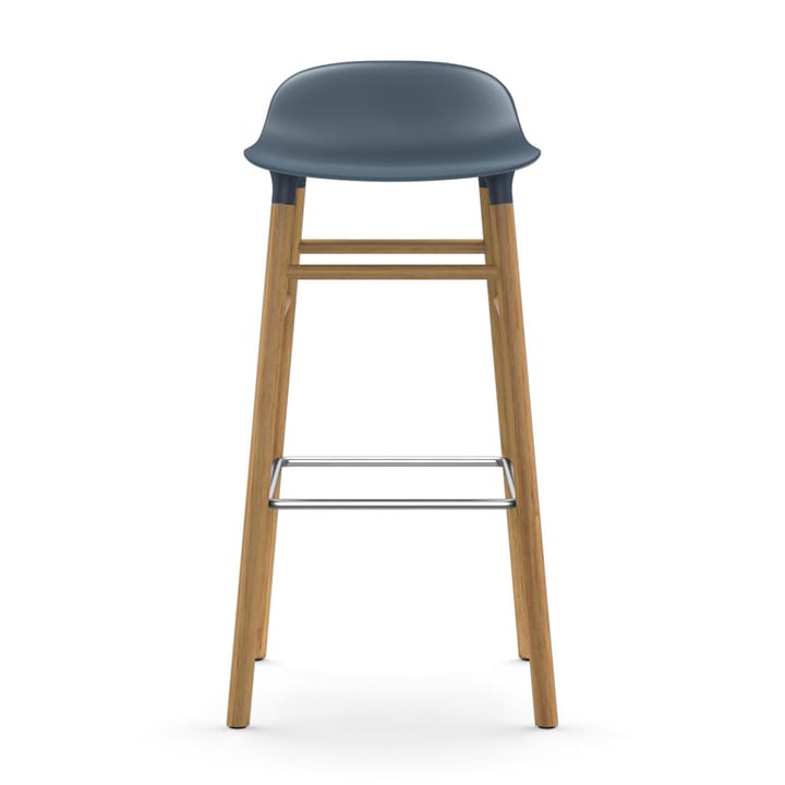 Taburete de bar Form Chair con patas de roble - azul - Normann Copenhagen