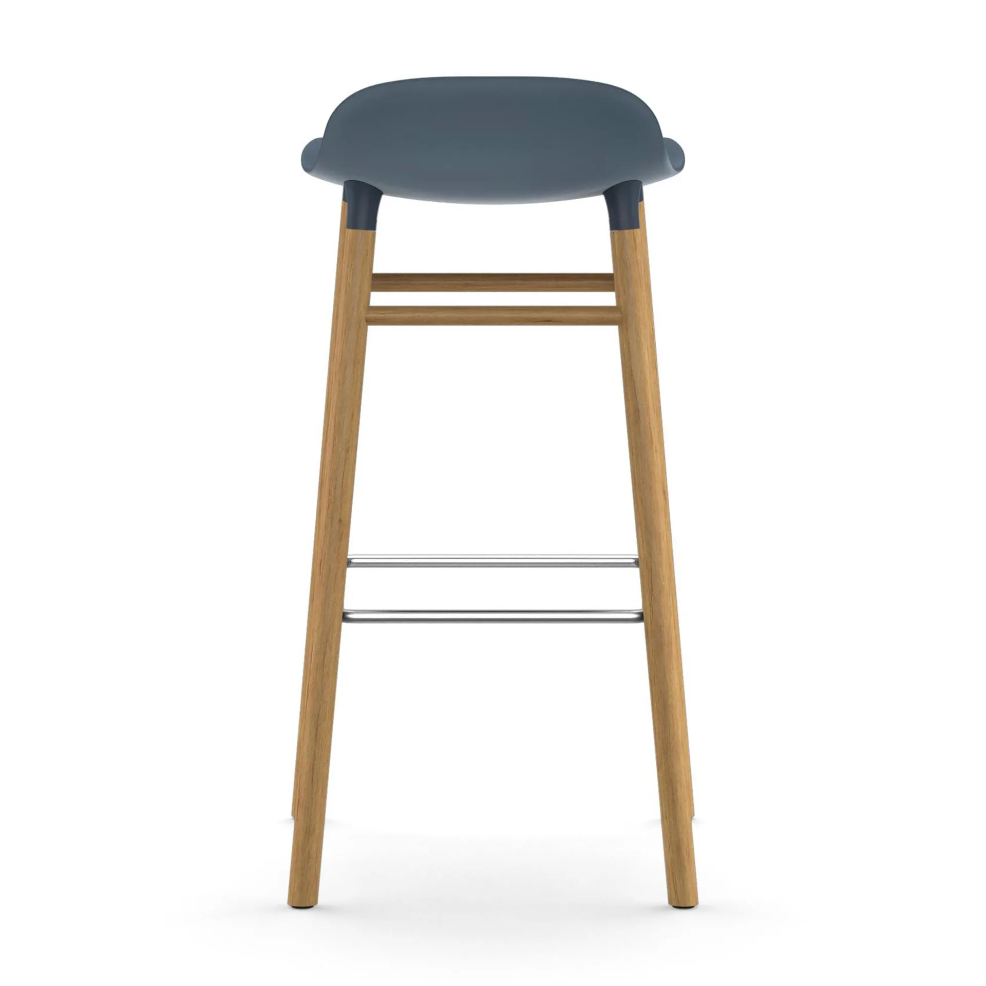 Taburete de bar Form Chair con patas de roble, azul Normann Copenhagen