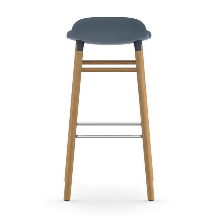 Taburete de bar Form Chair con patas de roble, azul Normann Copenhagen