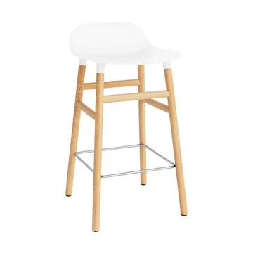 Taburete de bar Form Chair con patas de roble - blanco - Normann Copenhagen