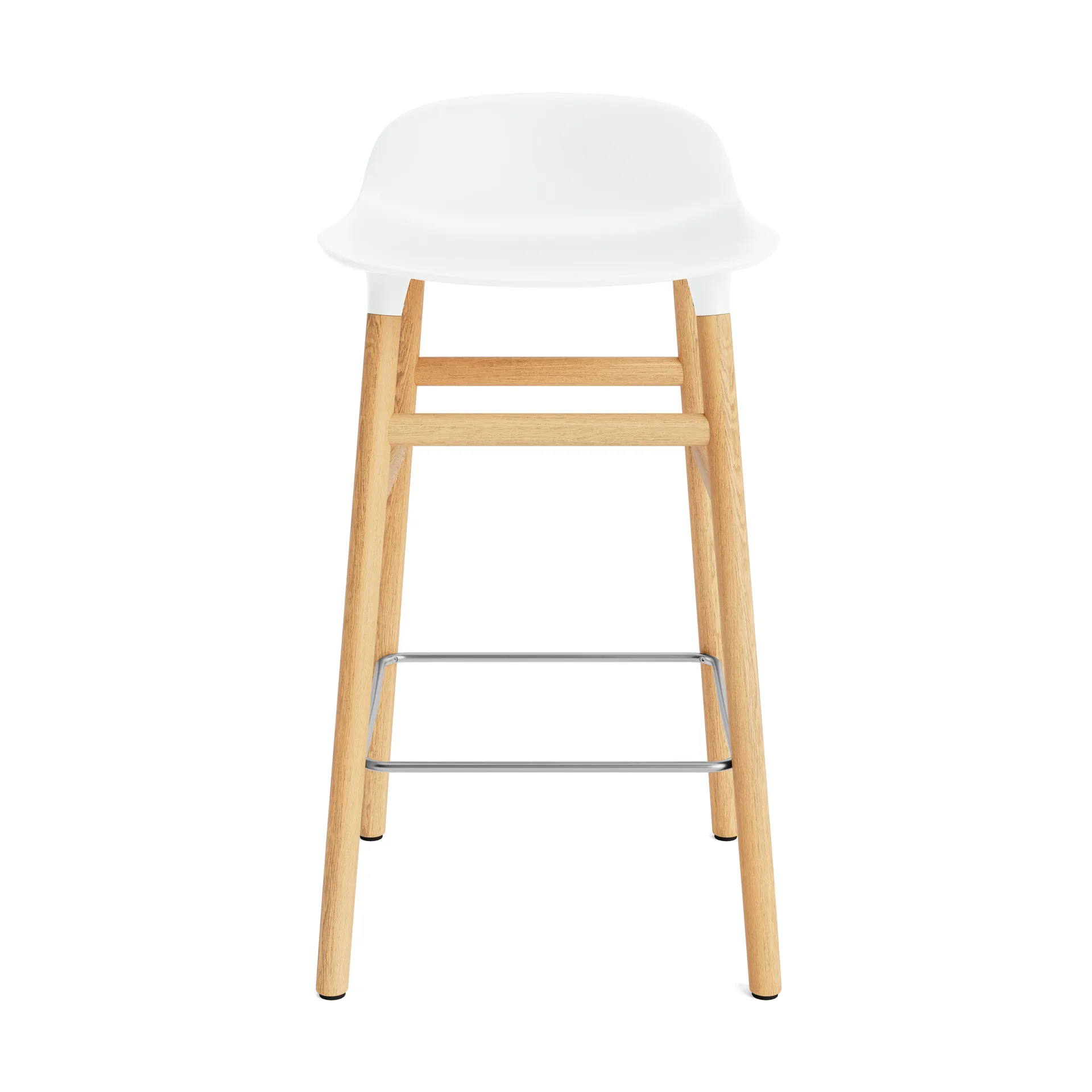 Taburete de bar Form Chair con patas de roble, blanco Normann Copenhagen
