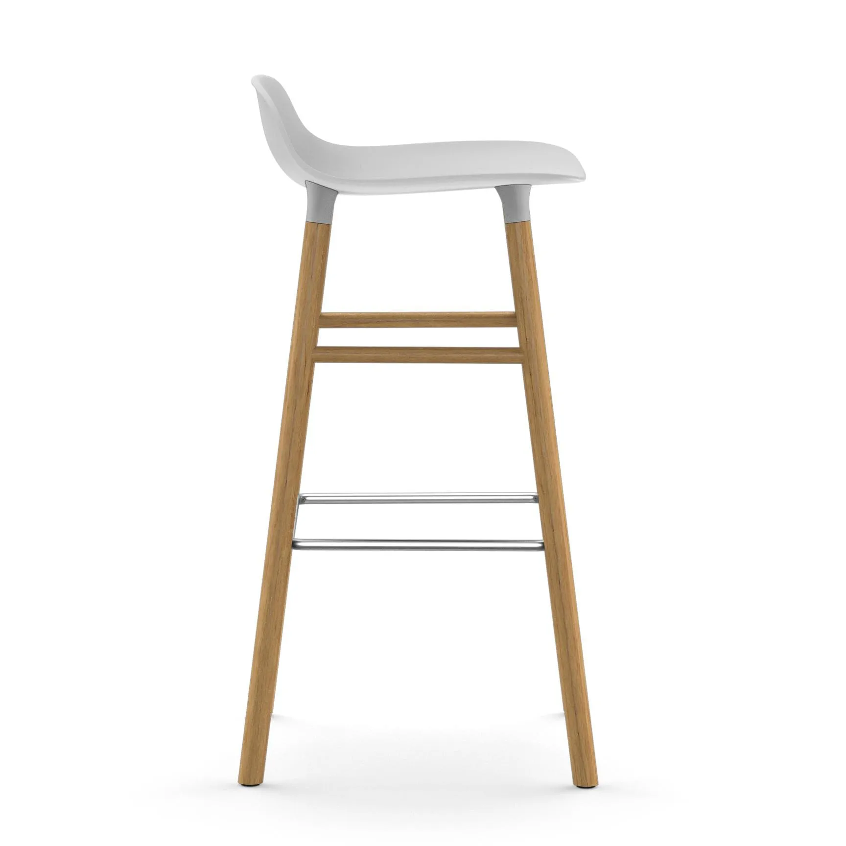 Taburete de bar Form Chair con patas de roble, blanco Normann Copenhagen