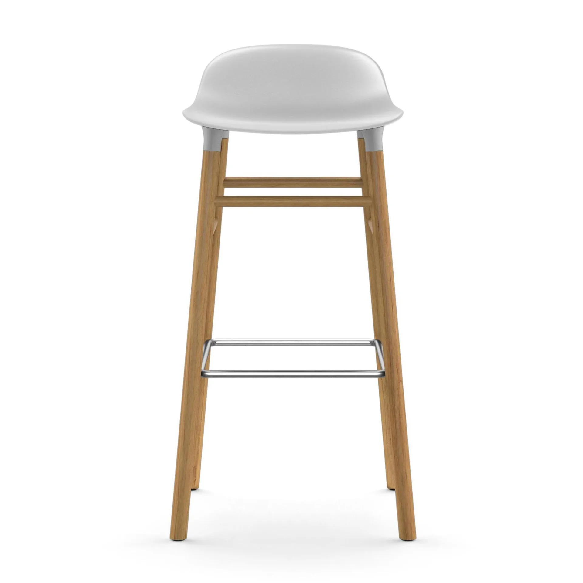 Taburete de bar Form Chair con patas de roble, blanco Normann Copenhagen