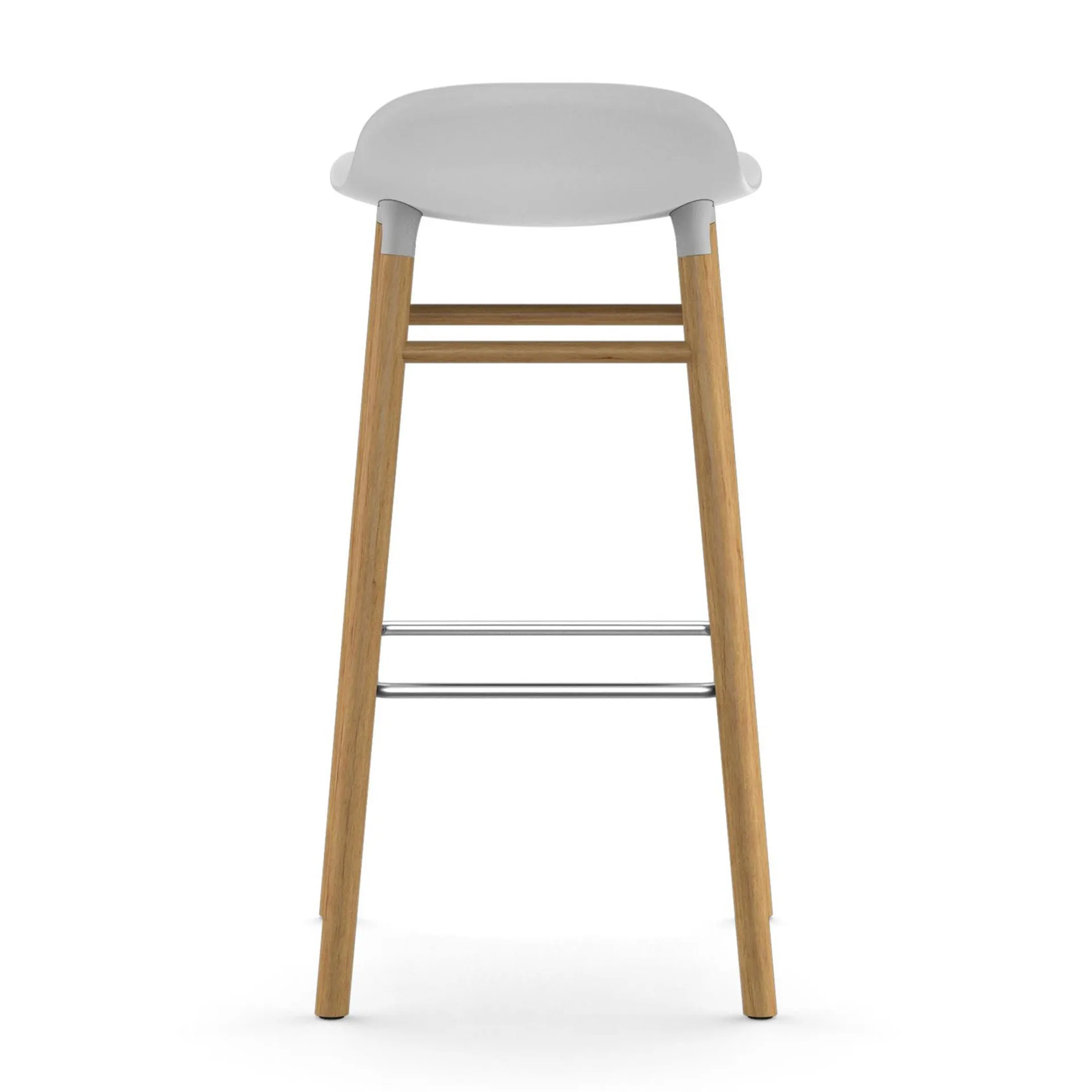 Taburete de bar Form Chair con patas de roble, blanco Normann Copenhagen