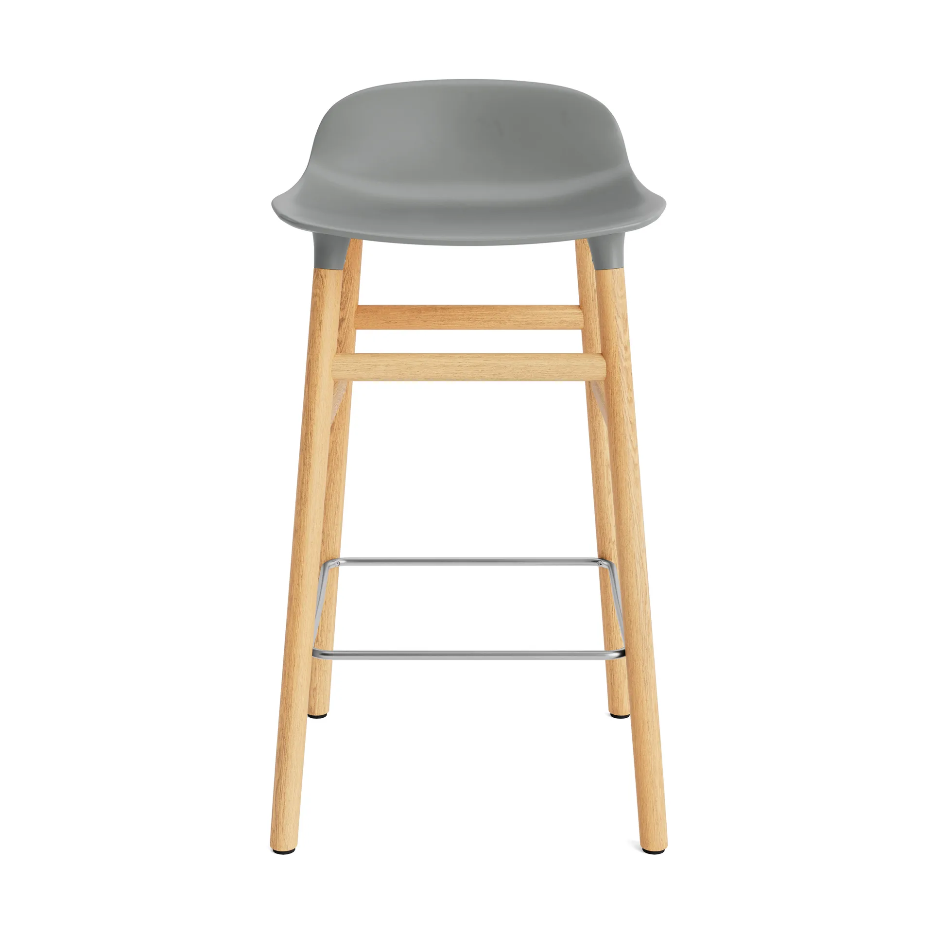 Taburete de bar Form Chair con patas de roble, gris Normann Copenhagen