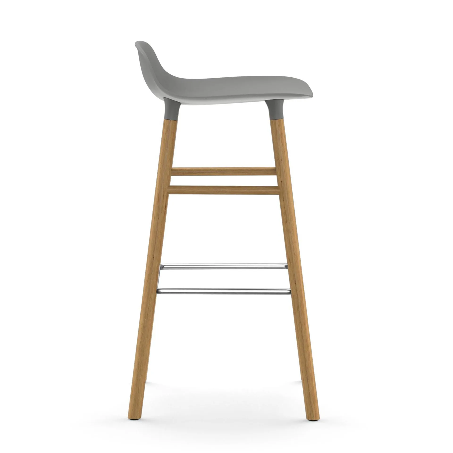 Taburete de bar Form Chair con patas de roble, gris Normann Copenhagen