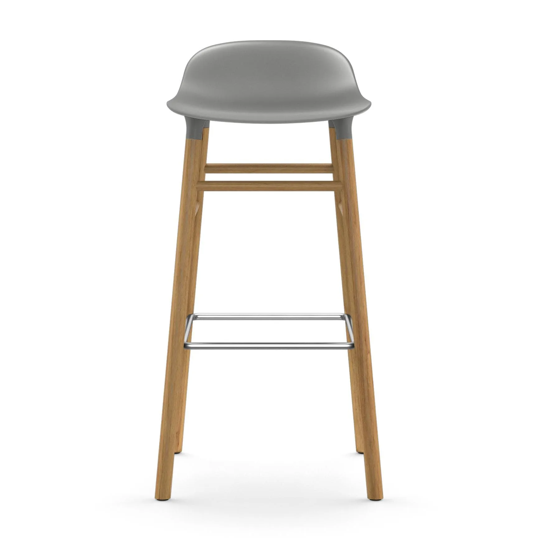 Taburete de bar Form Chair con patas de roble, gris Normann Copenhagen