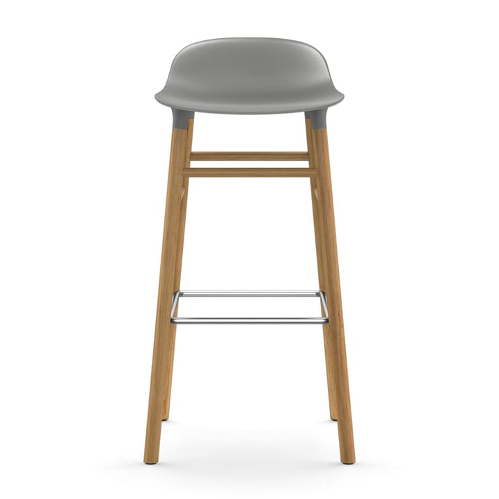 Taburete de bar Form Chair con patas de roble, gris Normann Copenhagen