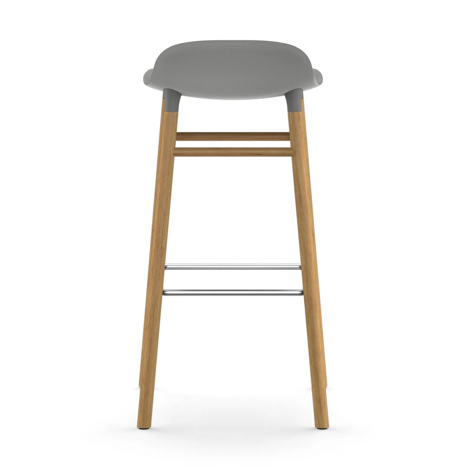 Taburete de bar Form Chair con patas de roble, gris Normann Copenhagen